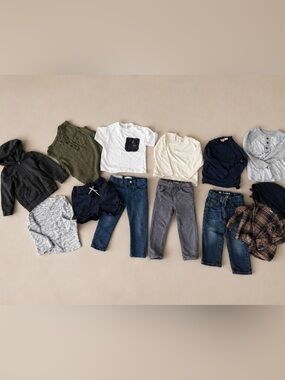 Zara Boys 2T 2-3Y Capsule Wardrobe Bundle Jeans Tops Hoodie Pants